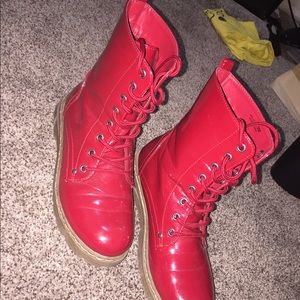 Red Rain Boots